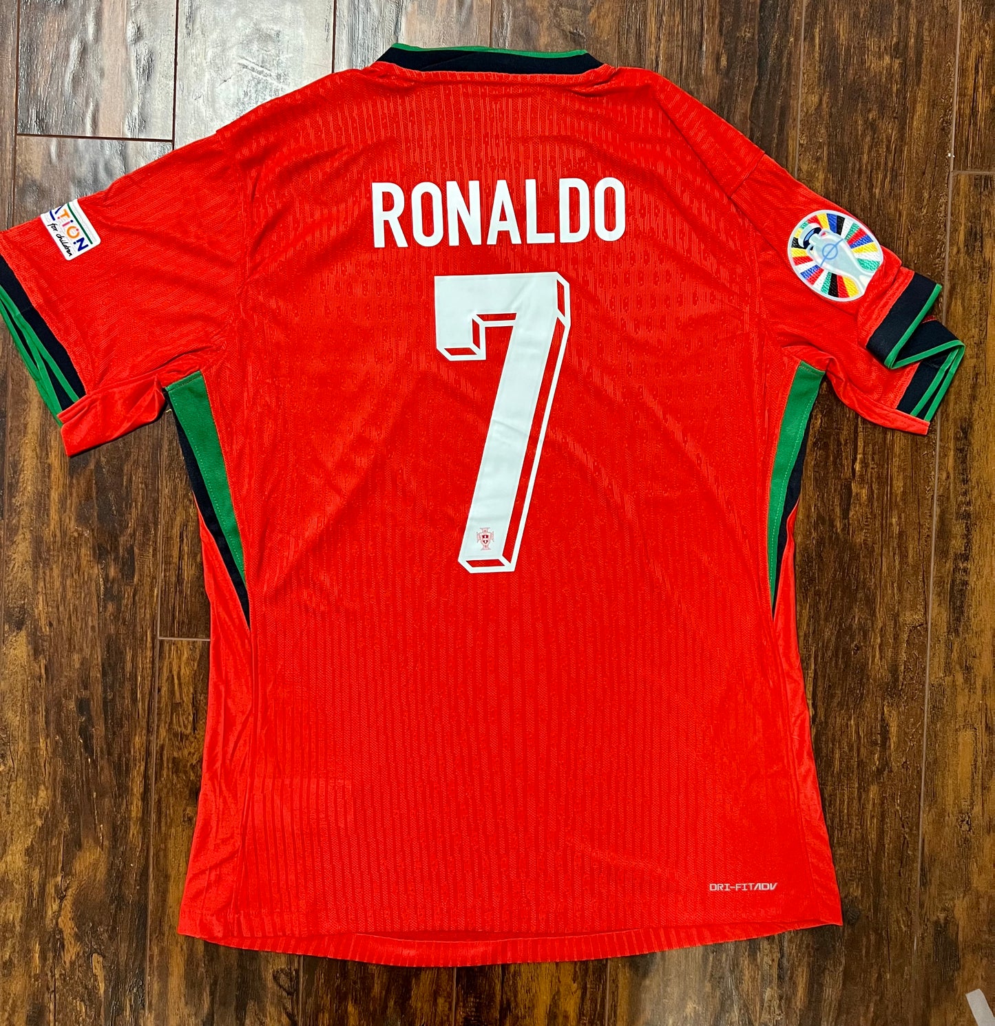 Ronaldo 7 Portugal Euro Home Soccer Jersey 2024 Player Version Fits Slim