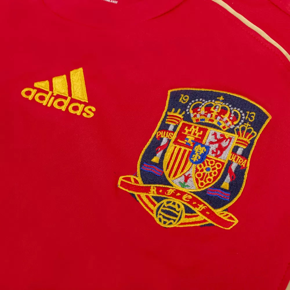 Spain Retro Soccer Jersey Home 2008