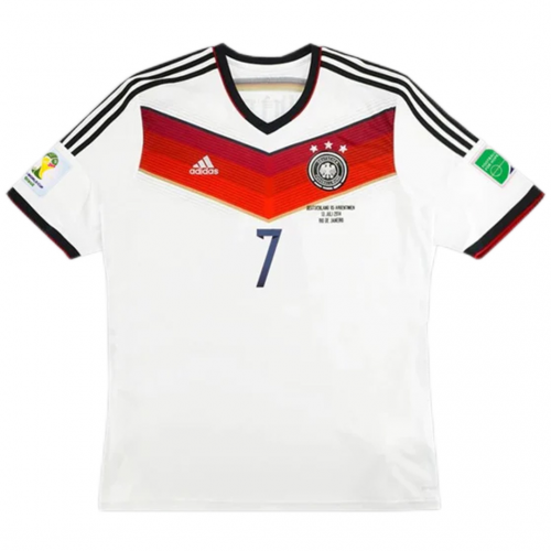 Germany SCHWEINSTEIGER #7 Retro Soccer Jersey Home World Cup 2014