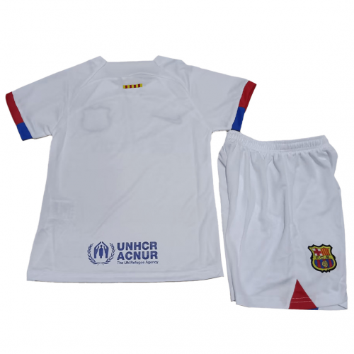 Barcelona Kids Away Soccer Jersey Kit