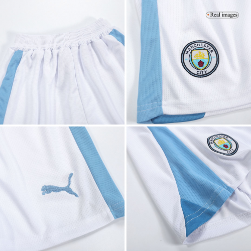 Manchester City Kids Home Soccer Shorts