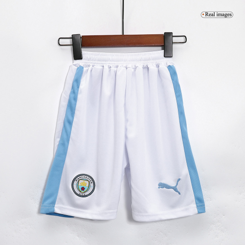 Manchester City Kids Home Soccer Shorts