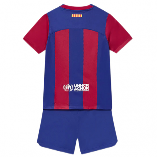 Barcelona Kids Home Soccer Jersey Kit