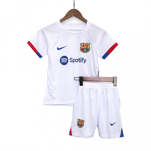 Barcelona Kids Away Soccer Jersey Kit