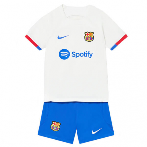 Barcelona Kids Away Soccer Jersey Kit