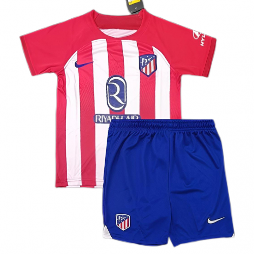 Atletico Madrid Kids Home Soccer Jersey Kit