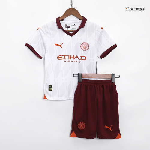 Manchester City Kids Away Soccer Jersey Kit 