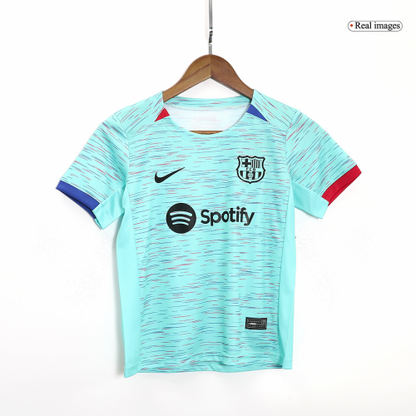 Barcelona Kids Third Soccer Jersey Kit