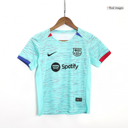 Barcelona Kids Third Soccer Jersey Kit