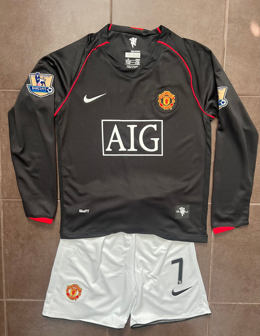 Manchester United Kids Ronaldo 2008 Soccer away Jersey with Shorts