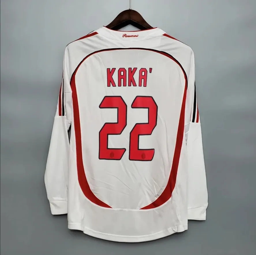 KAKA AC Milan Retro Soccer away Jersey Long Sleeves