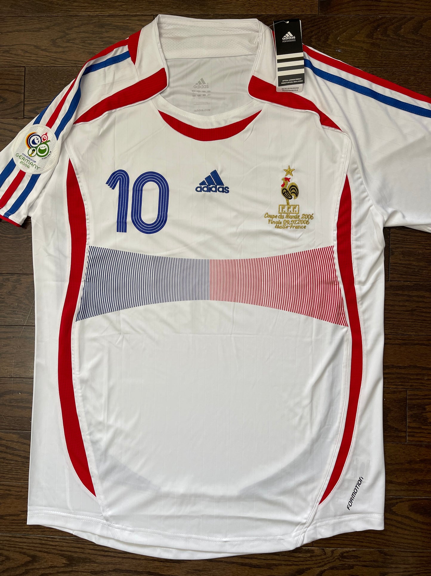 Zidane France Retro Away World Cup Soccer Jersey