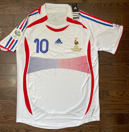 Zidane France Retro Away World Cup Soccer Jersey