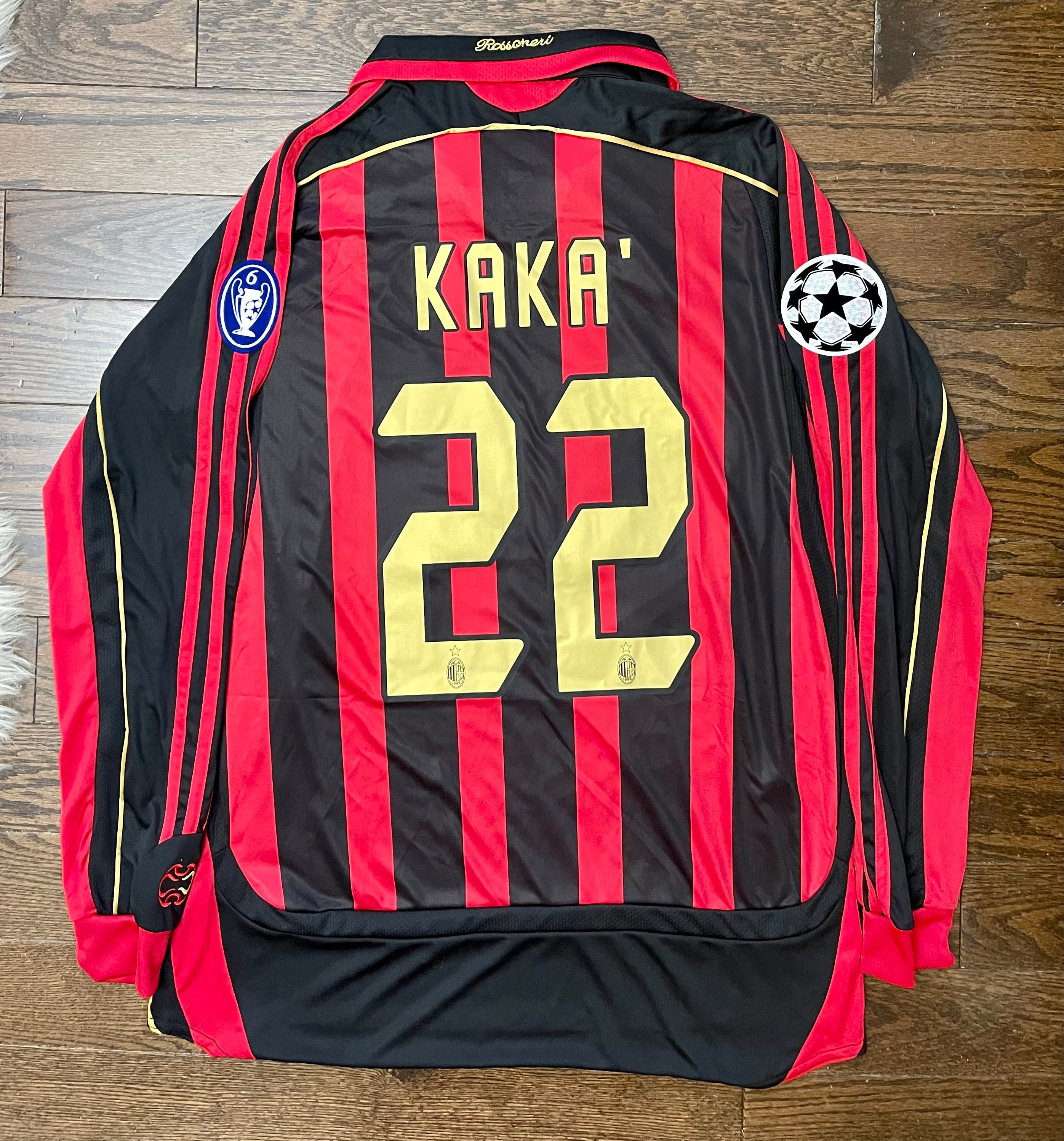 KAKA AC Milan Retro Home Soccer Jersey Long Sleeves