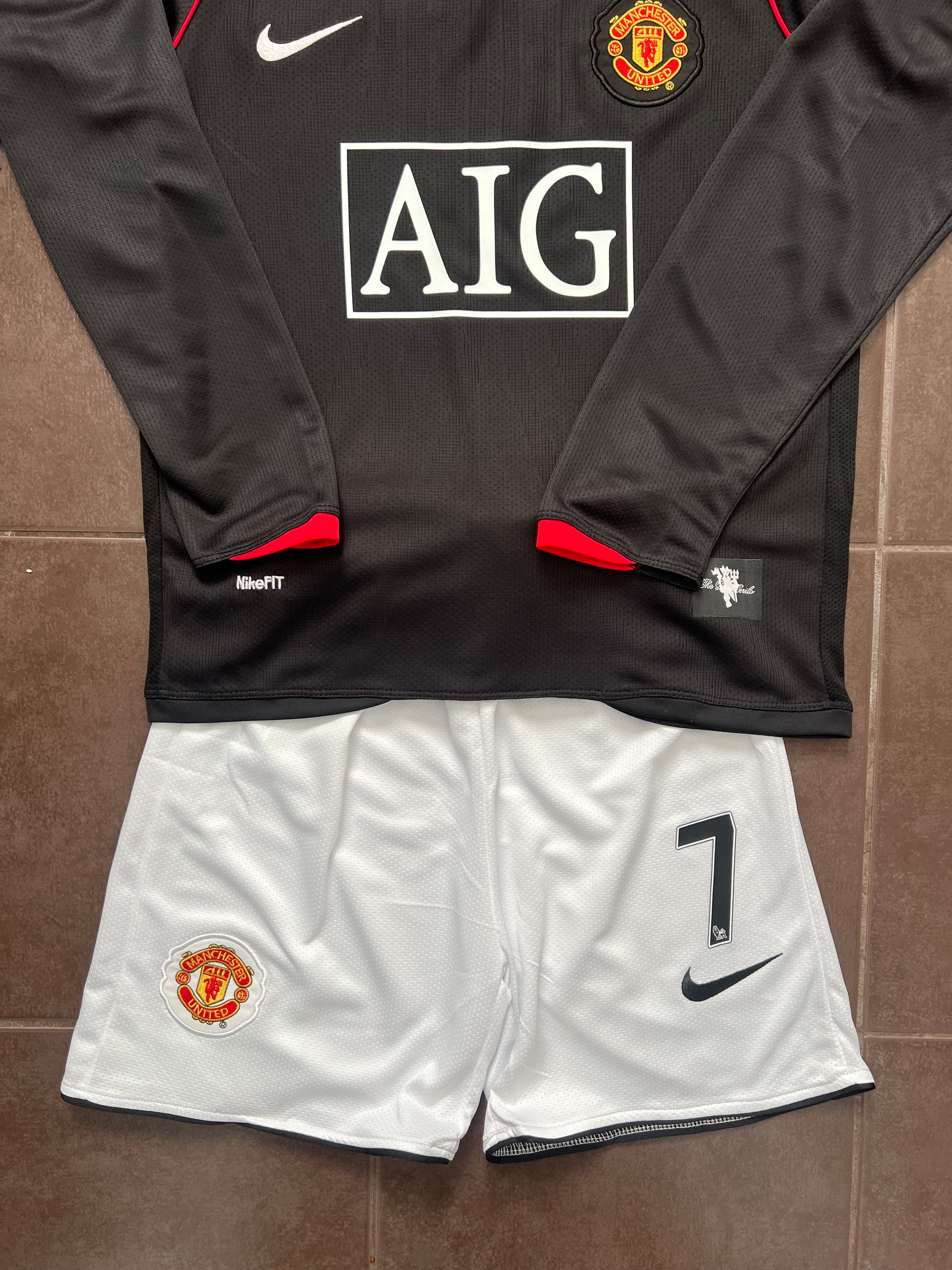 Manchester United Kids Ronaldo 2008 Soccer away Jersey with Shorts