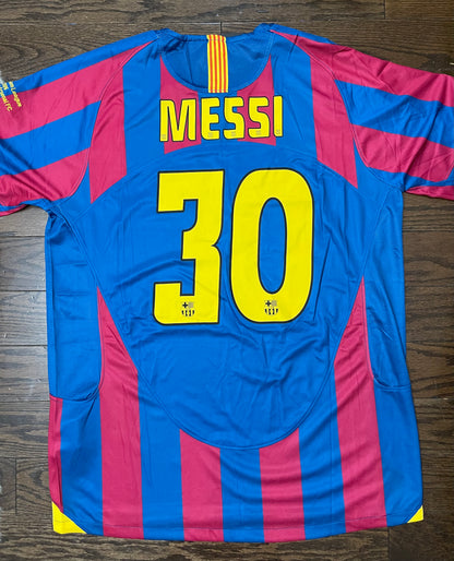 Lionel Messi Barcelona Retro Home Soccer Jersey