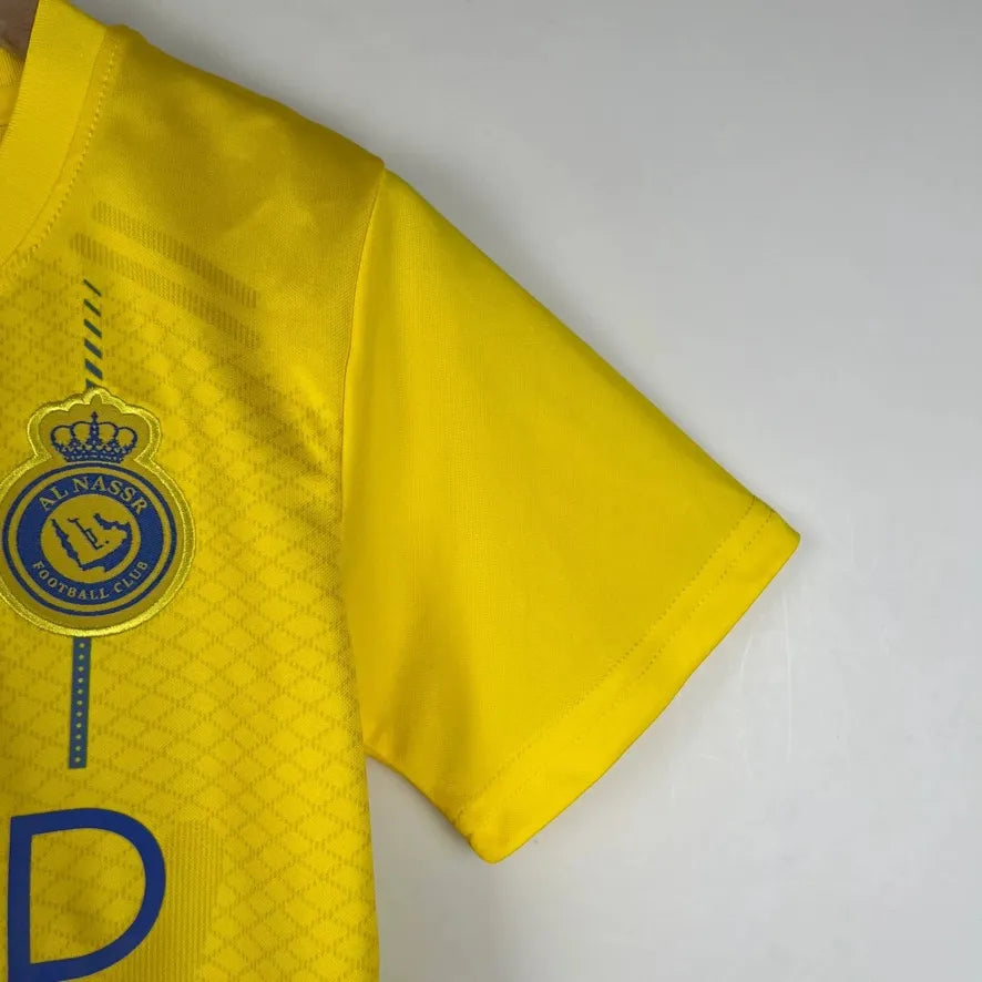 Al Nassr Kids Home Soccer Jersey Kit