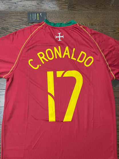 Cristiano Ronaldo Portugal Retro Home Soccer Jersey