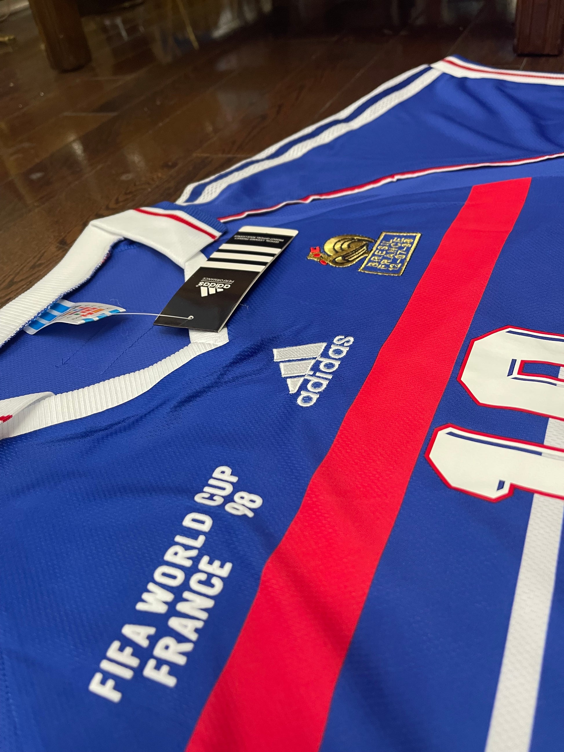 Zidane France Retro World Cup Soccer Jersey