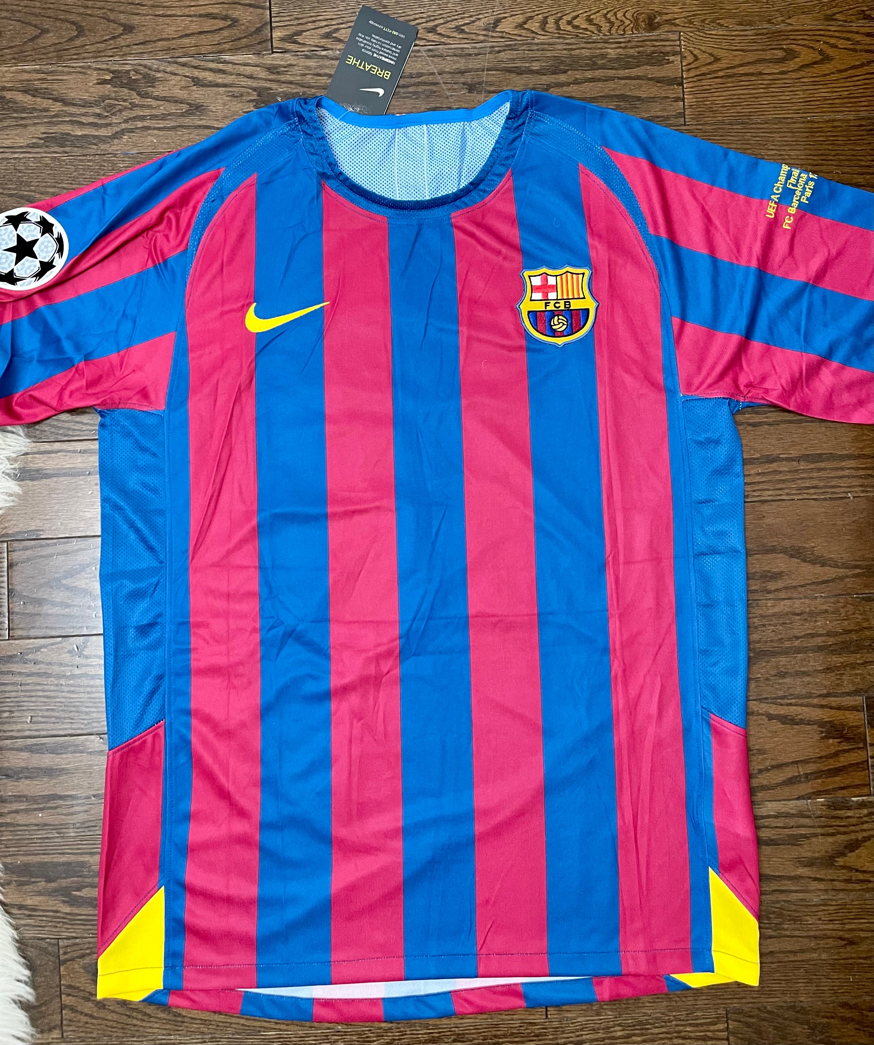 Ronaldinho Barcelona Retro Home Soccer Jersey