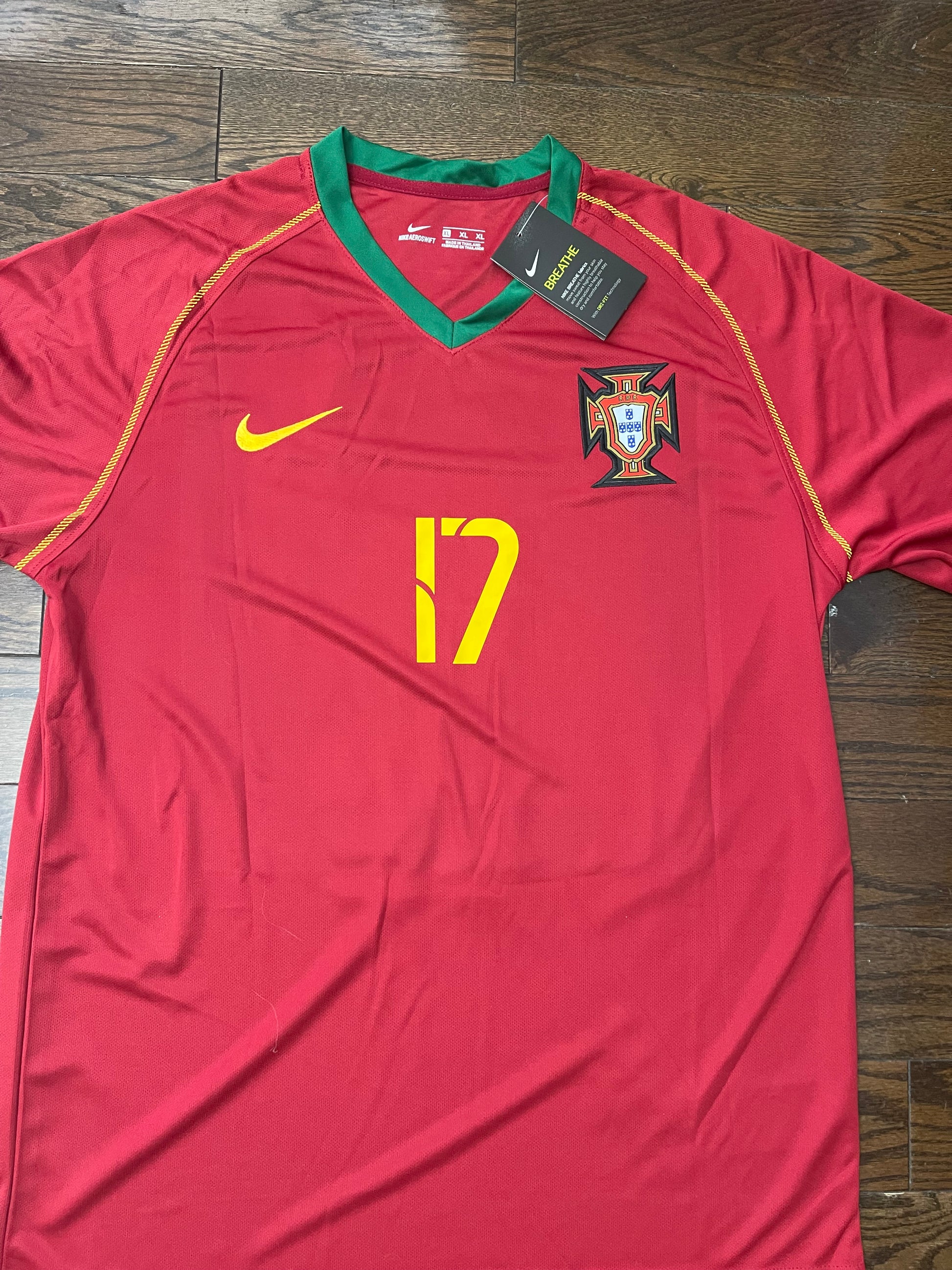 Cristiano Ronaldo Portugal Retro Home Soccer Jersey