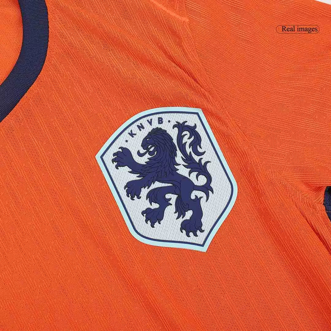 Netherlands Euro Cup 2024 Soccer Home Jersey Player Version Fits Slim