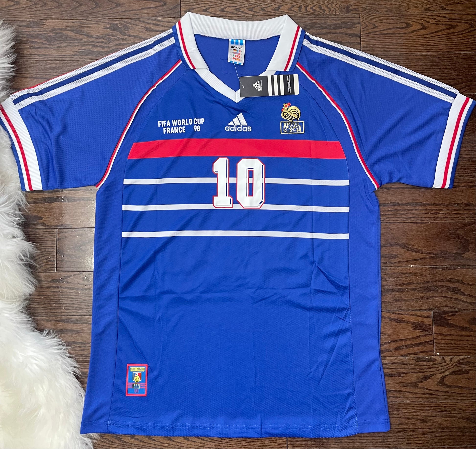 Zidane France Retro World Cup Soccer Jersey