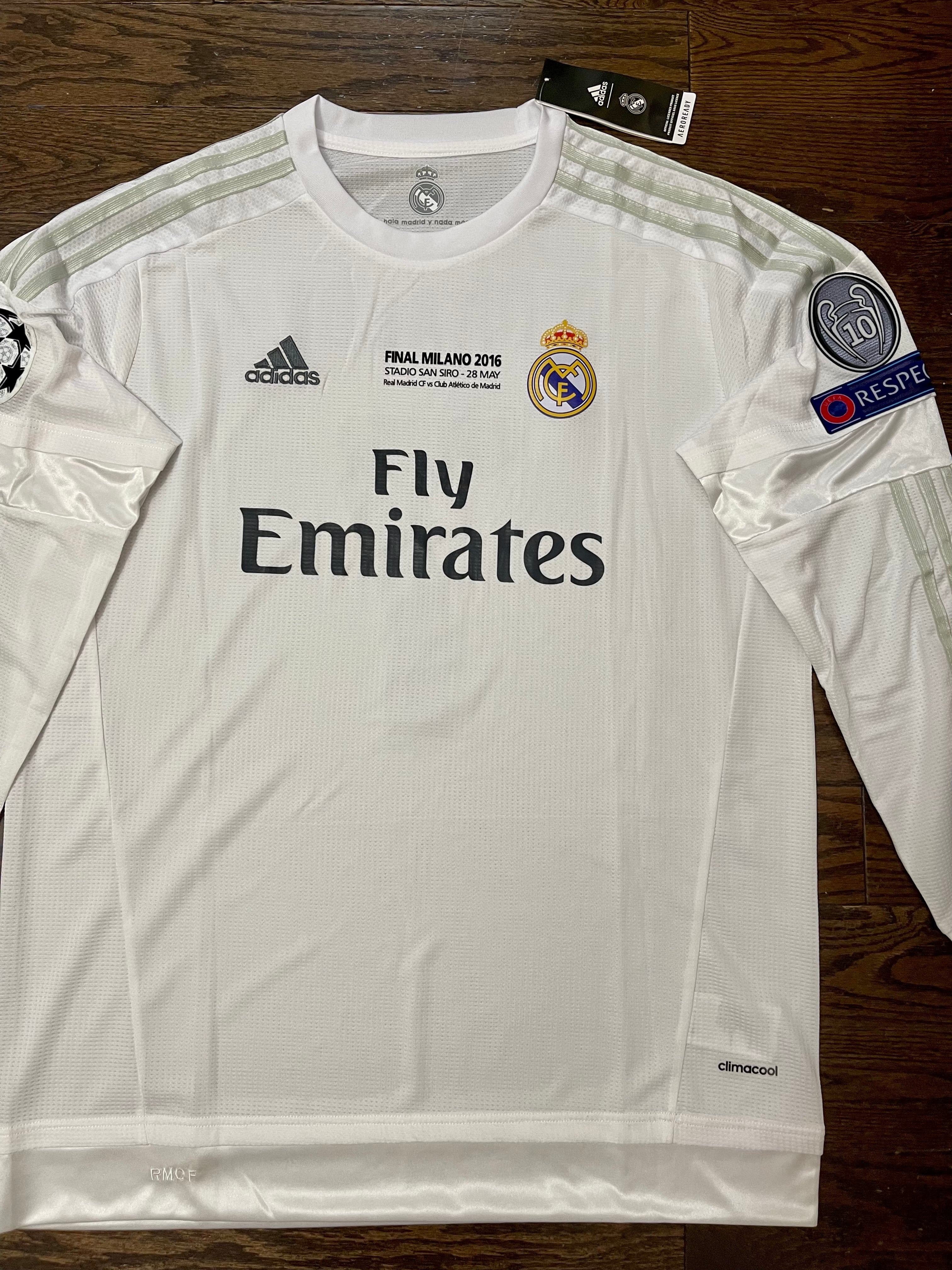 Cristiano Ronaldo Real Madrid Retro Home Jersey Long Sleeves Champions zavikits