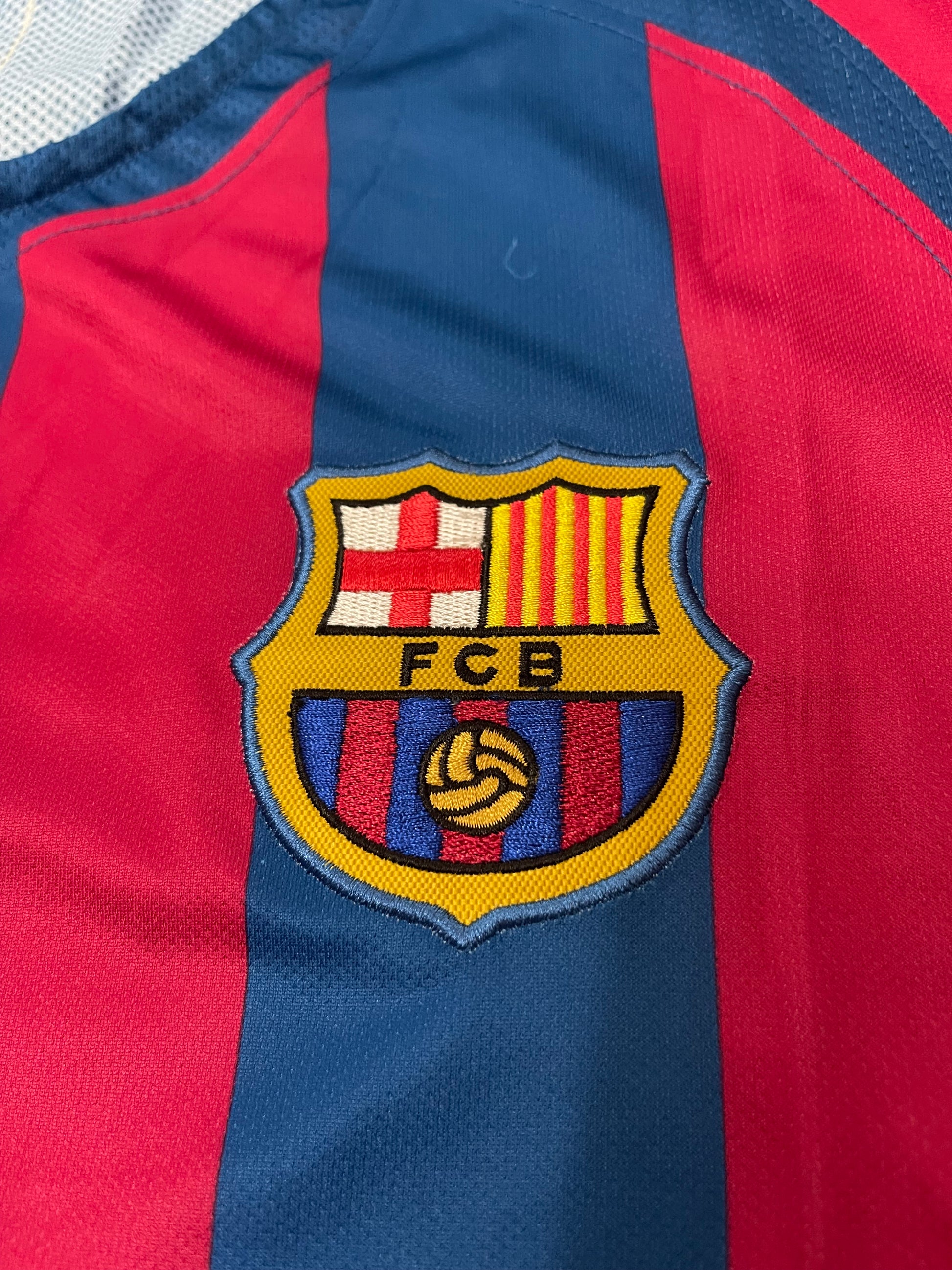 Ronaldinho Barcelona Retro Home Soccer Jersey