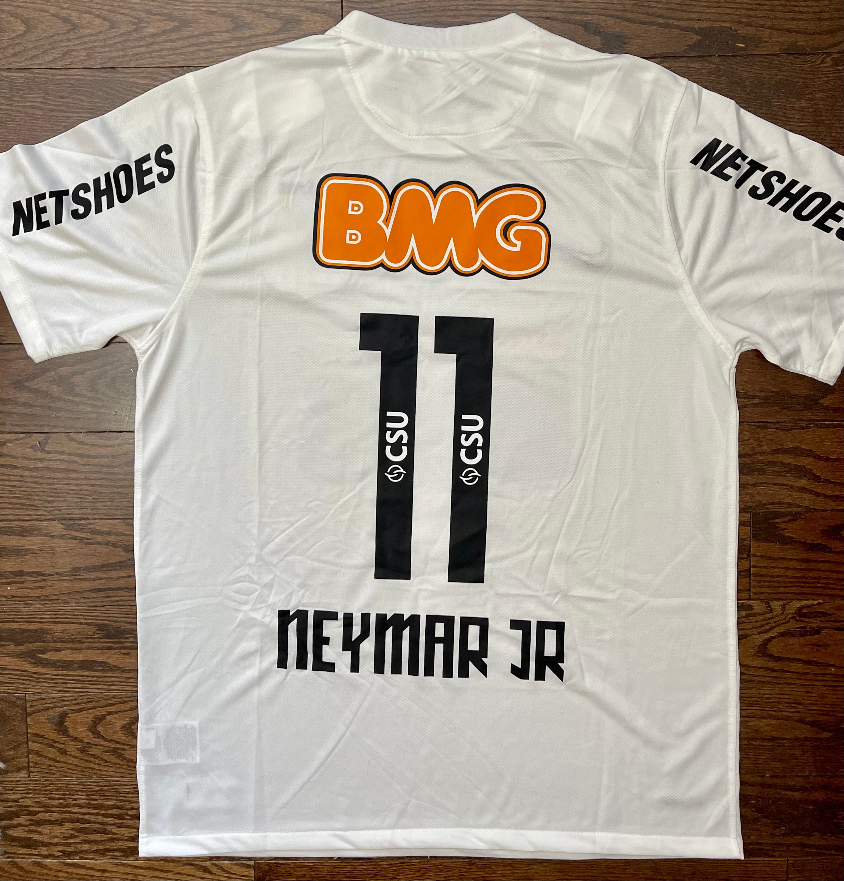 Neymar Jr Santos Retro Soccer Jersey