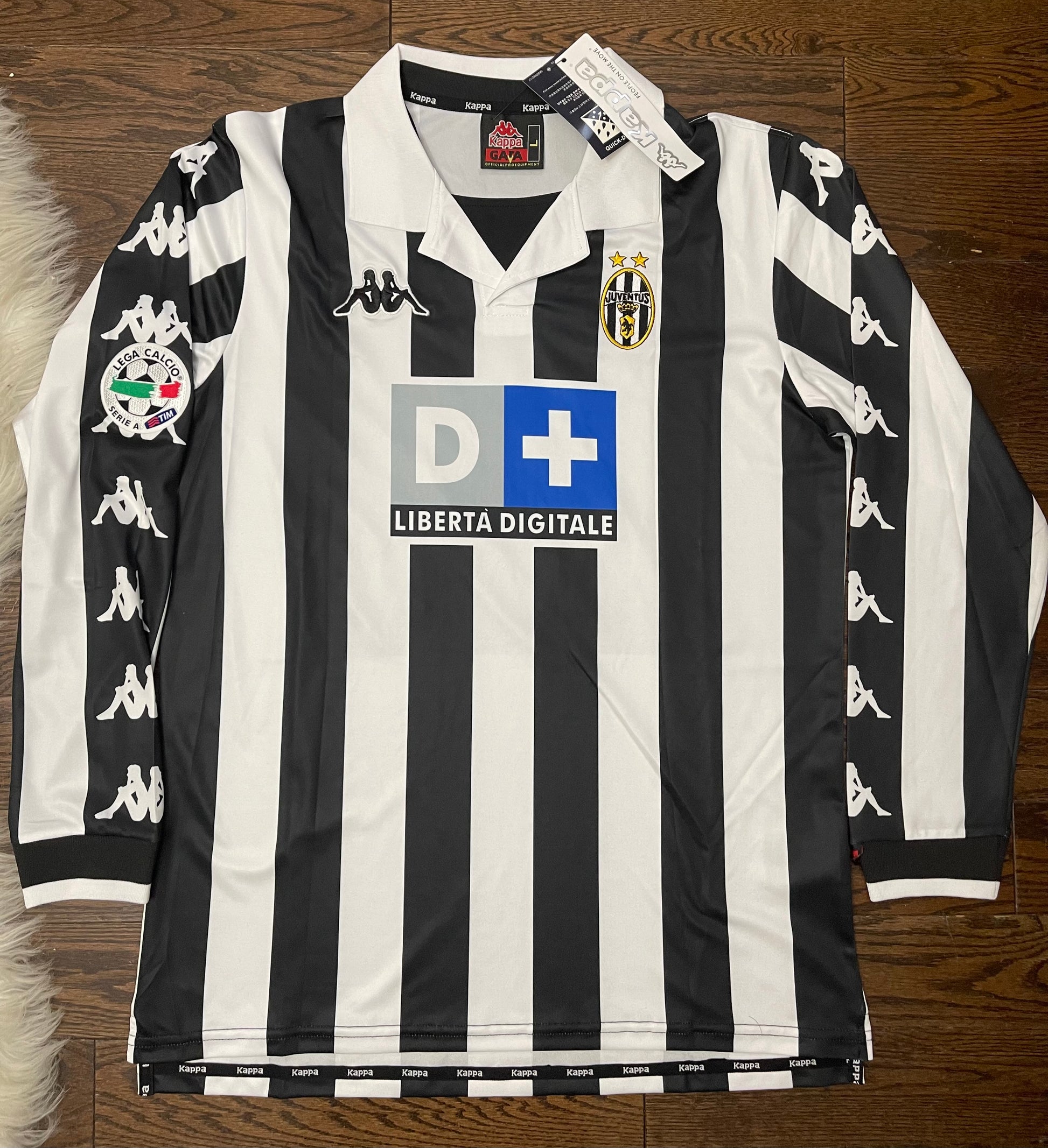 Zidane Juventus Retro Home Soccer Jersey Long Sleeves