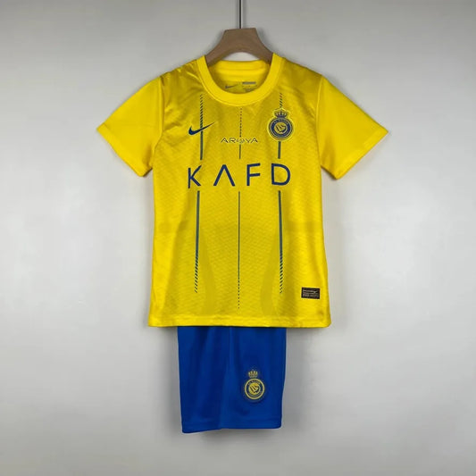 Al Nassr Kids Home Soccer Jersey Kit