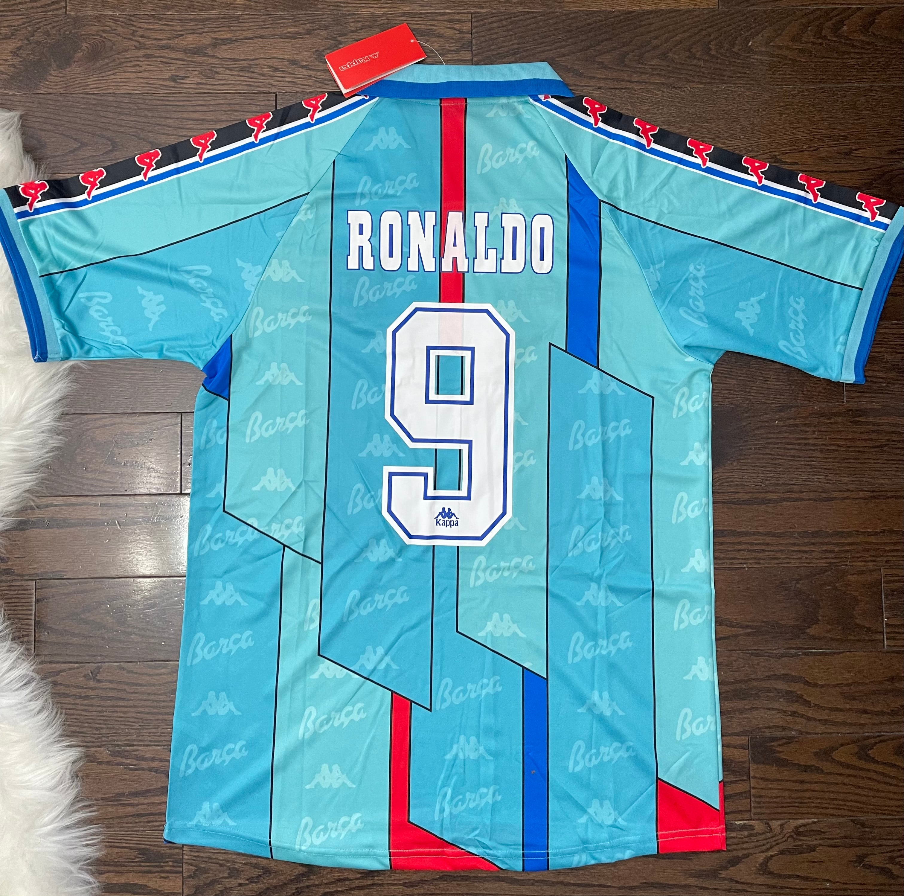 Ronaldo Barcelona Retro Away Soccer Jersey