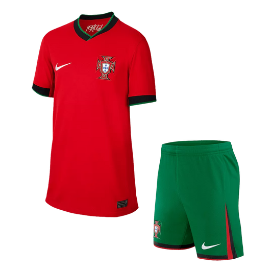 Portugal Kids Home Soccer Jersey Set 