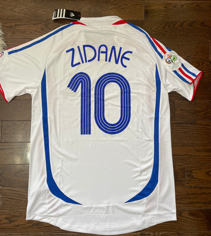 Zidane France Retro Away World Cup Soccer Jersey