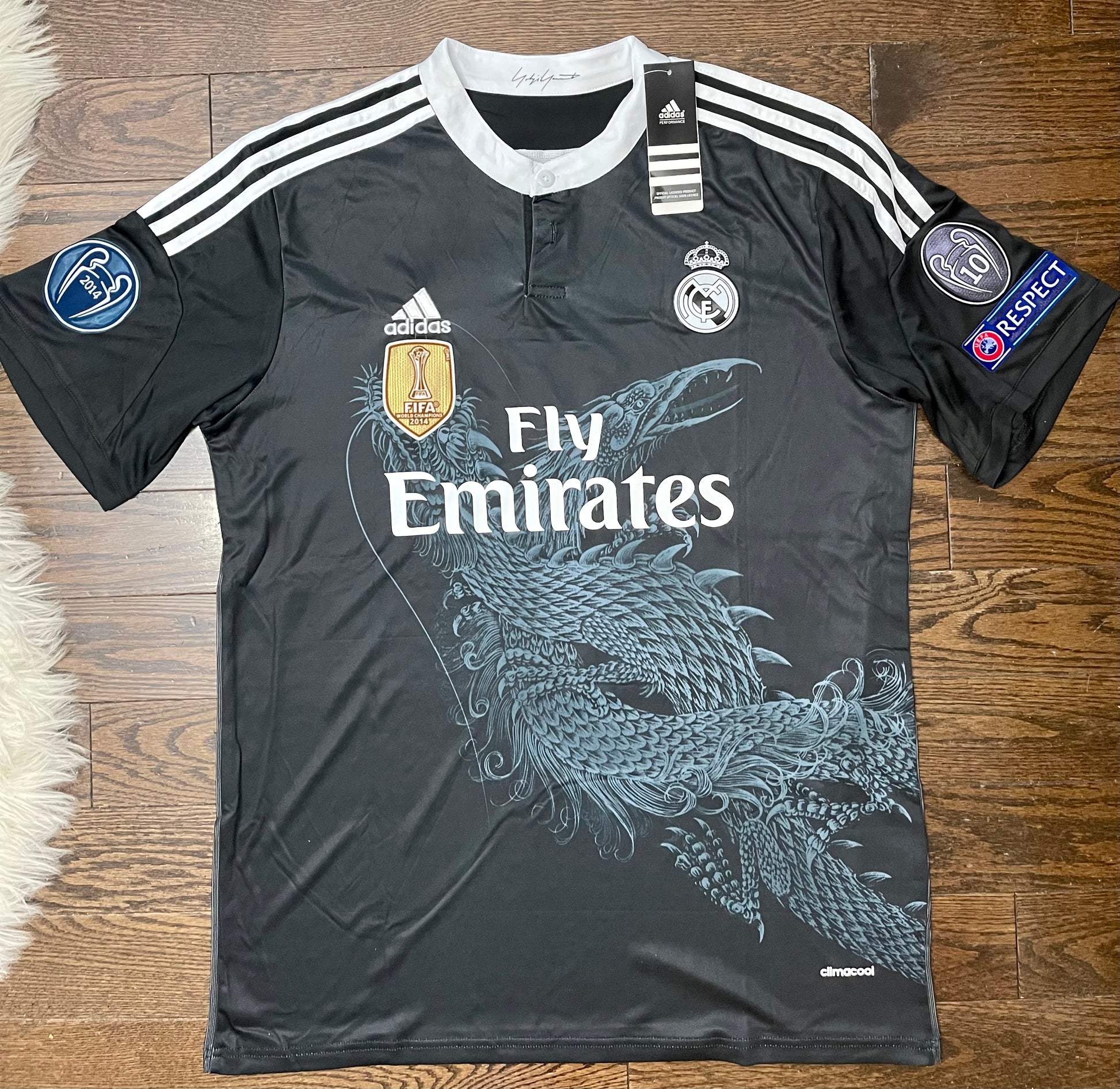 Cristiano Ronaldo Real Madrid Retro Away Dragon Soccer Jersey