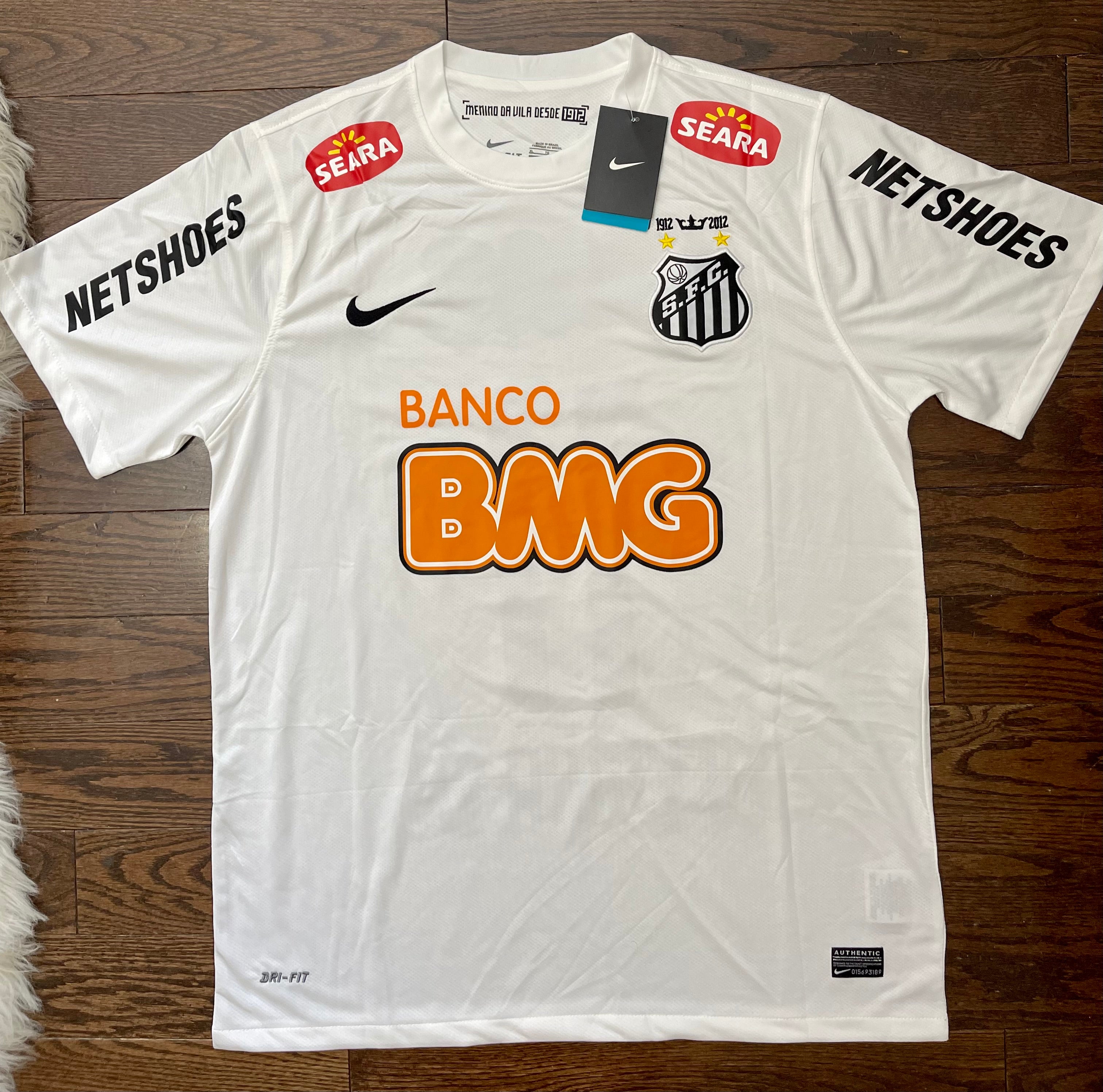 Neymar Jr Santos Retro Soccer Jersey