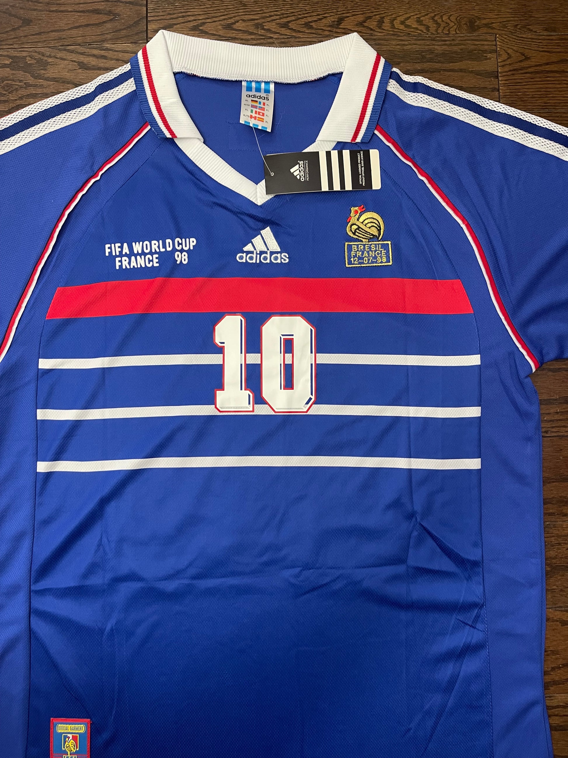 Zidane France Retro World Cup Soccer Jersey