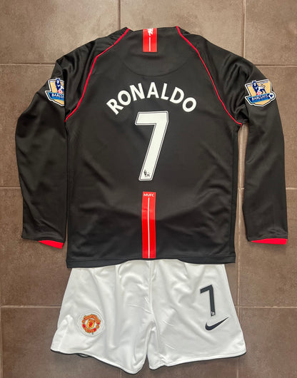 Manchester United Kids Ronaldo 2008 Soccer away Jersey with Shorts