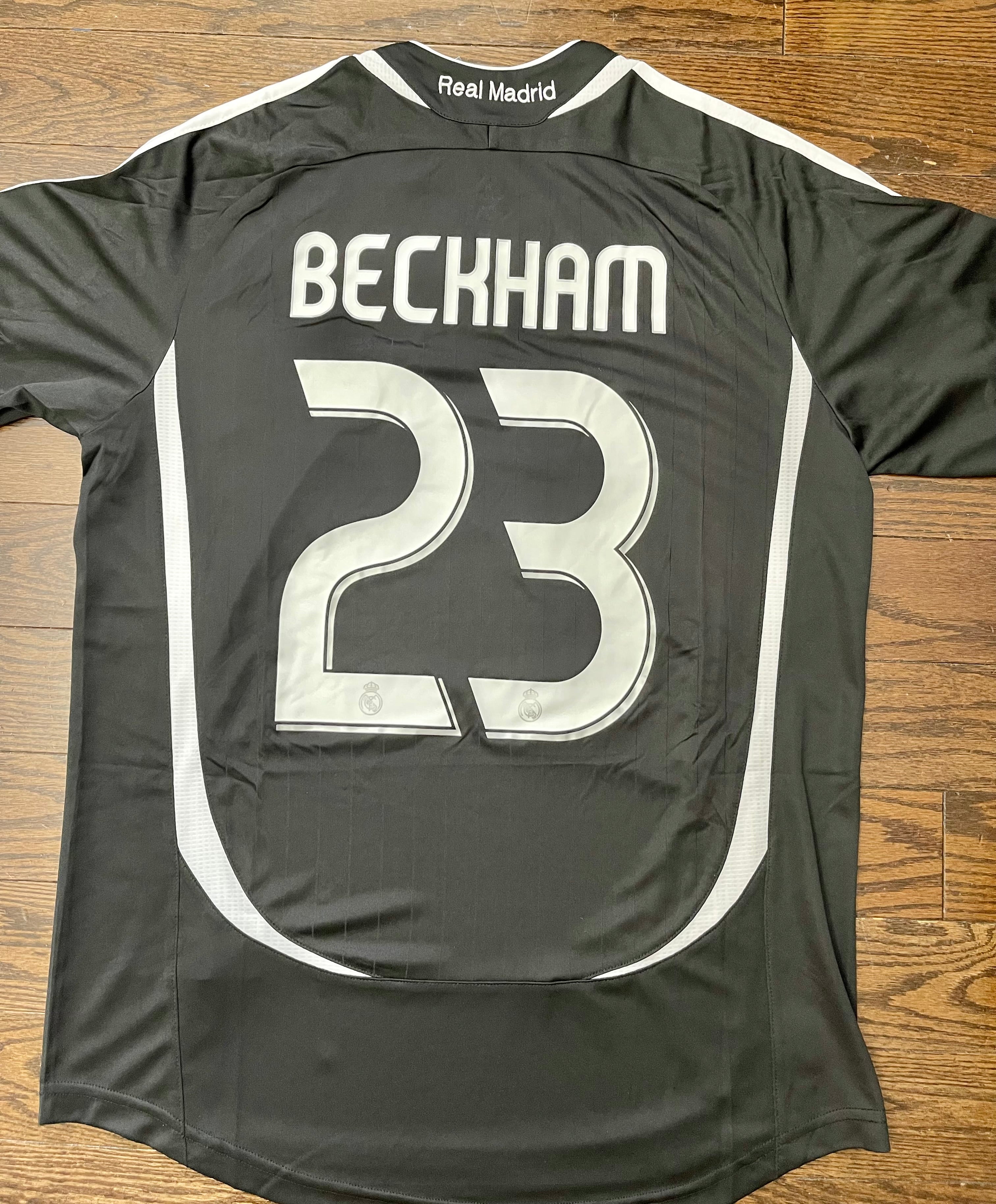 David Beckham Real Madrid Retro away Soccer Jersey