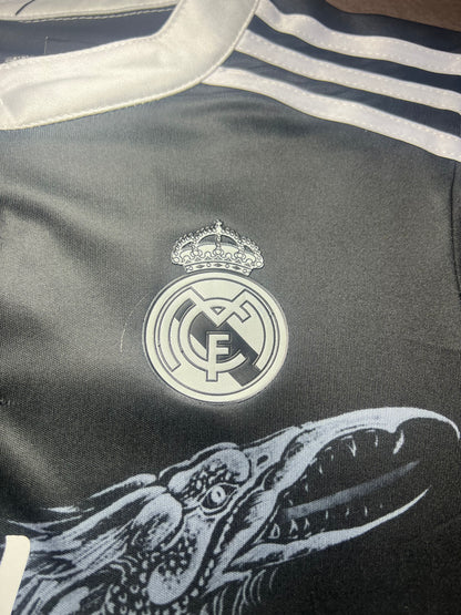 Real Madrid Kids Retro Cristiano Ronaldo Away Dragon Soccer Jersey 2014/15