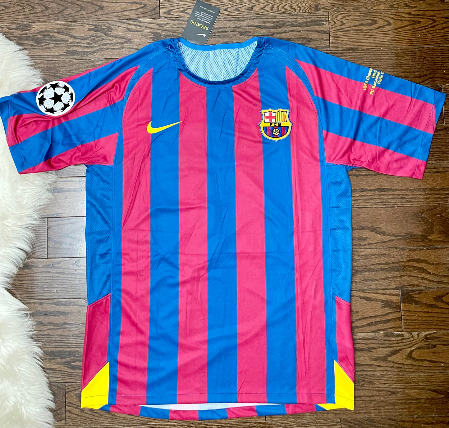 Ronaldinho Barcelona Retro Home Soccer Jersey