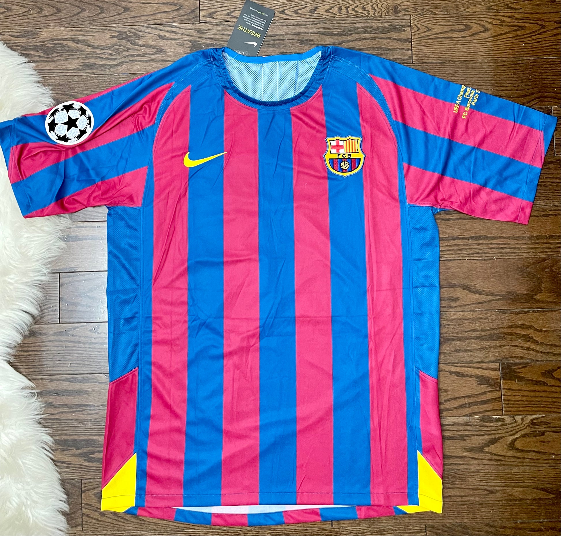 Ronaldinho Barcelona Retro Home Soccer Jersey