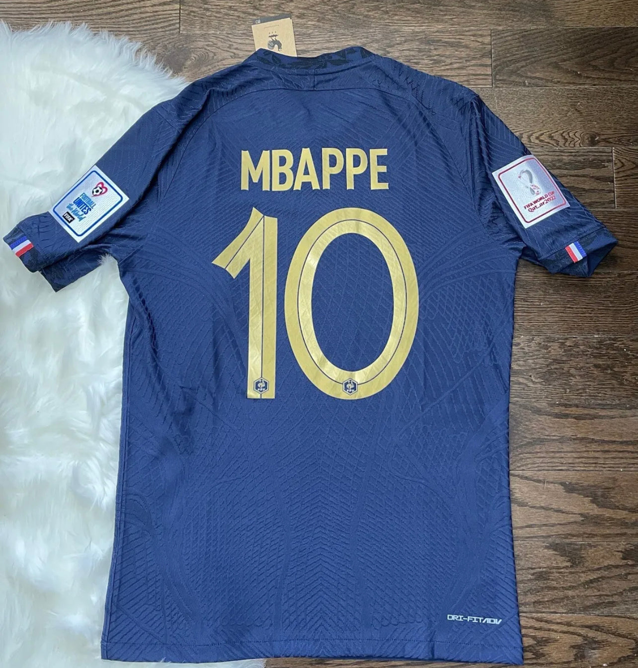 France Home on sale Soccer Jersey Mbappe #10 World Cup 2022 Large