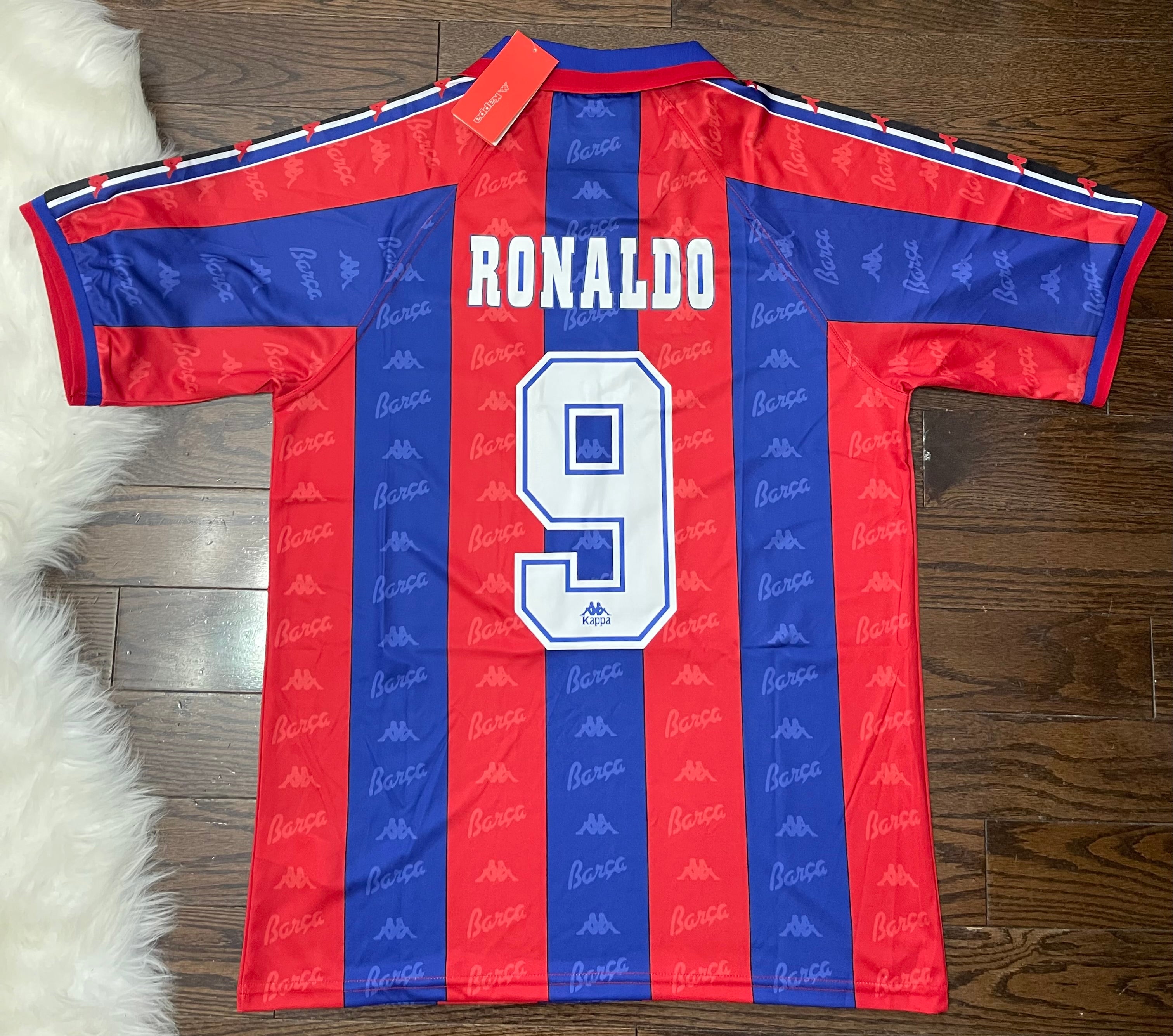 Ronaldo Barcelona Retro Home Soccer Jersey