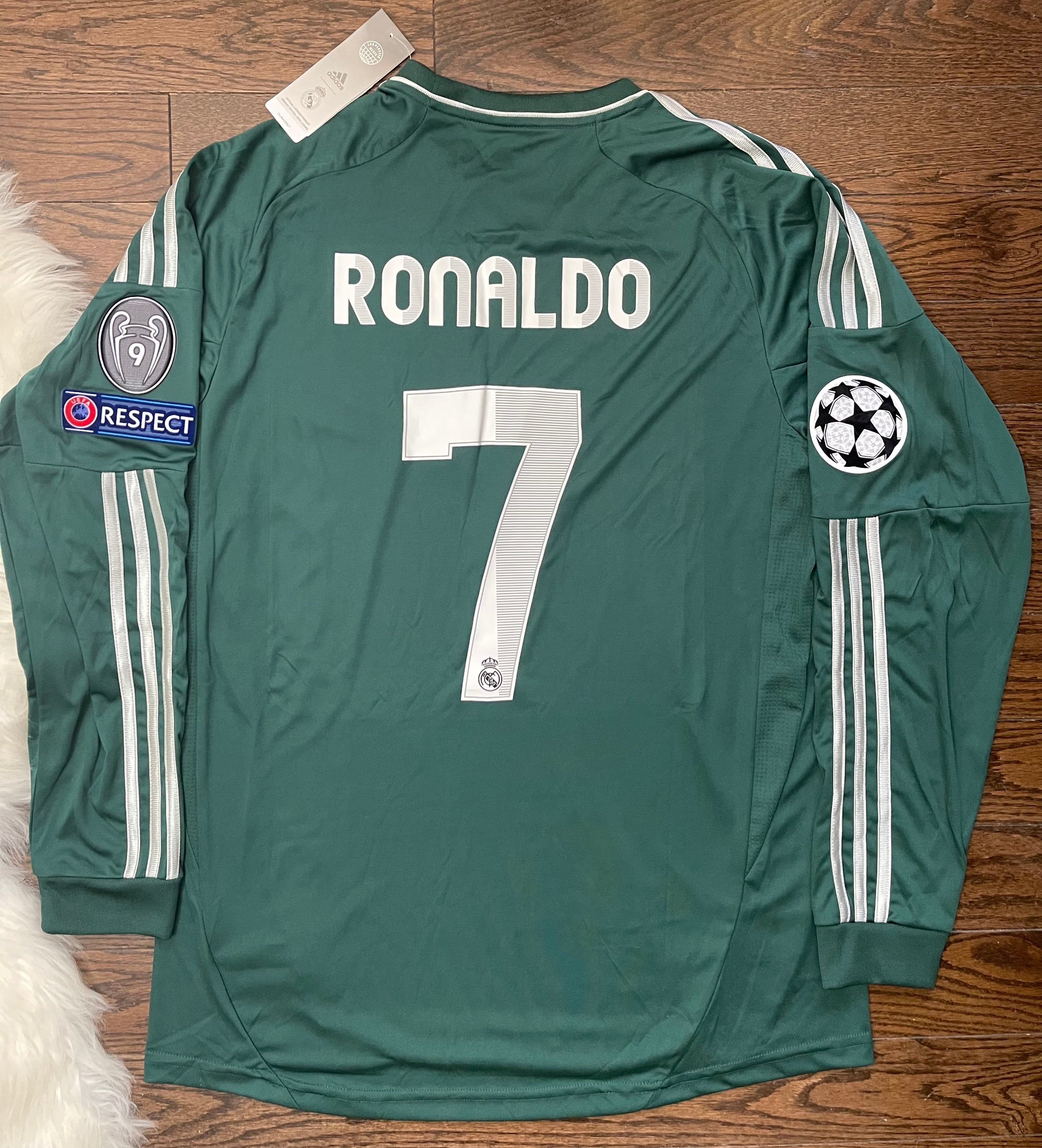 Ronaldo Real Madrid Retro Third Soccer Jersey Long Sleeves