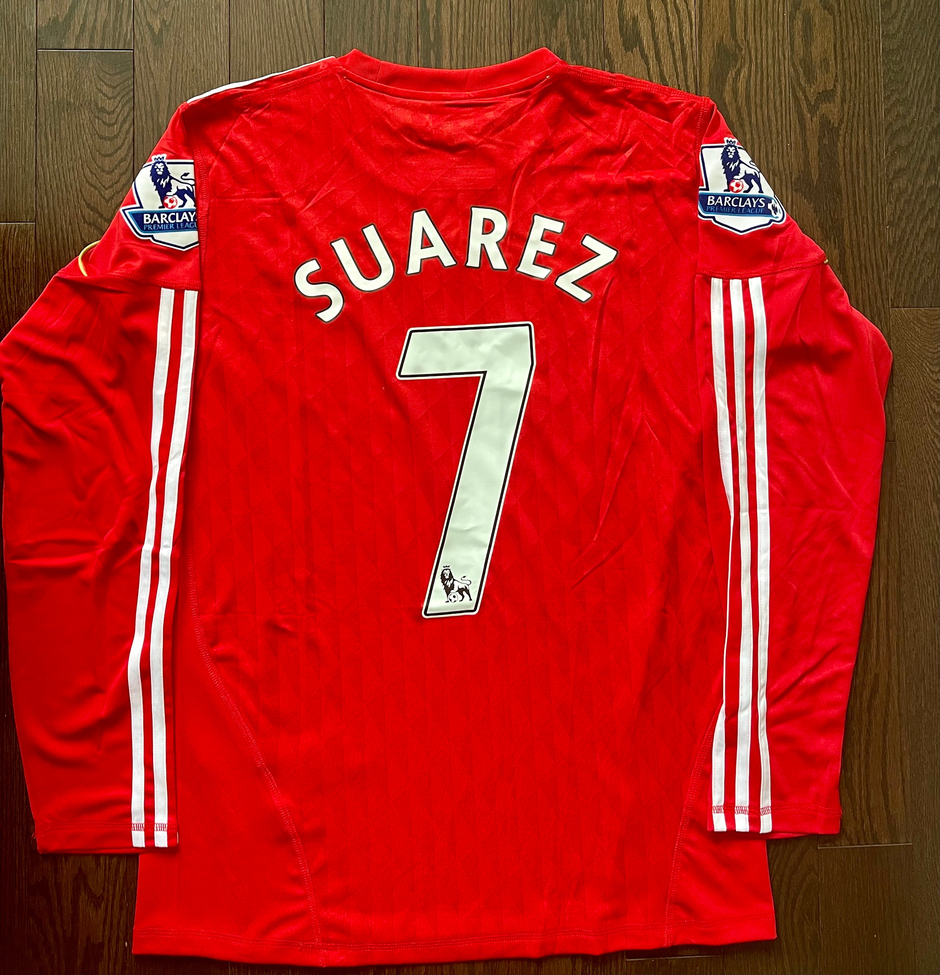 SUAREZ LIVERPOOL FC Retro Soccer Home Jersey