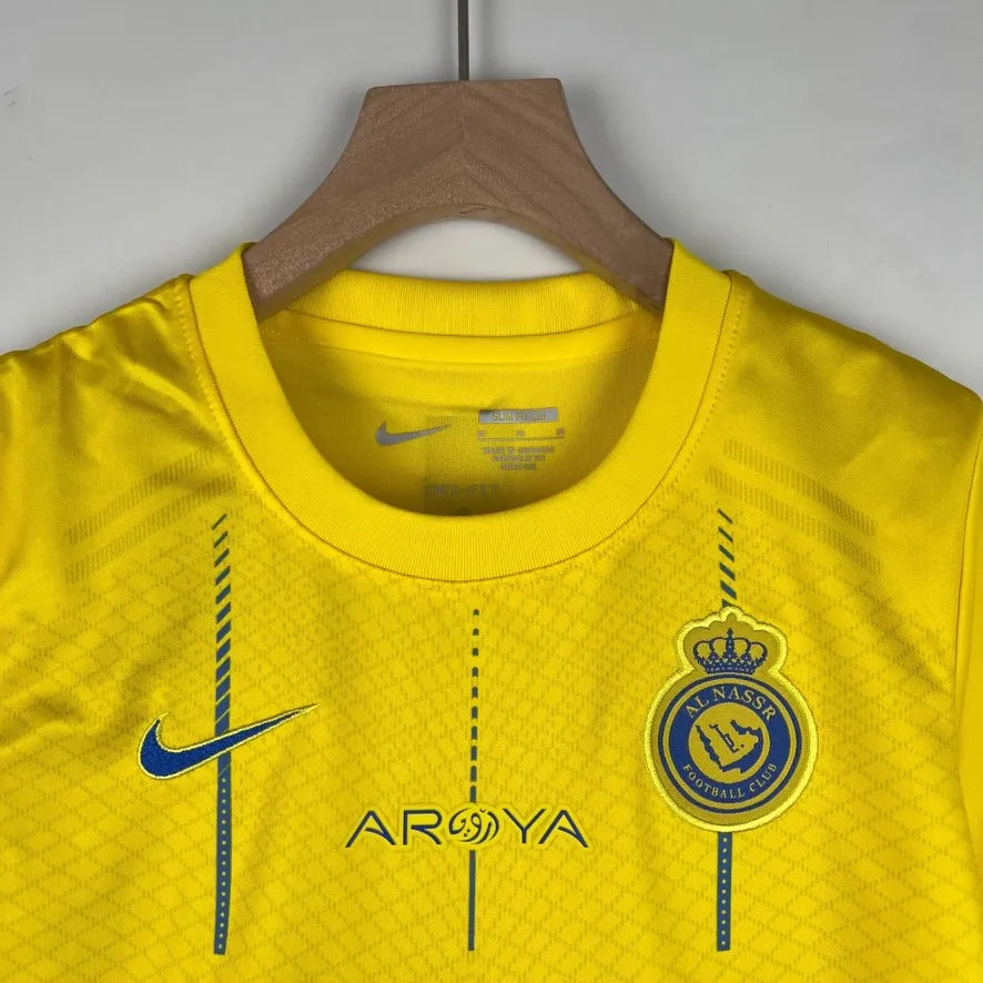 Al Nassr Kids Home Soccer Jersey 