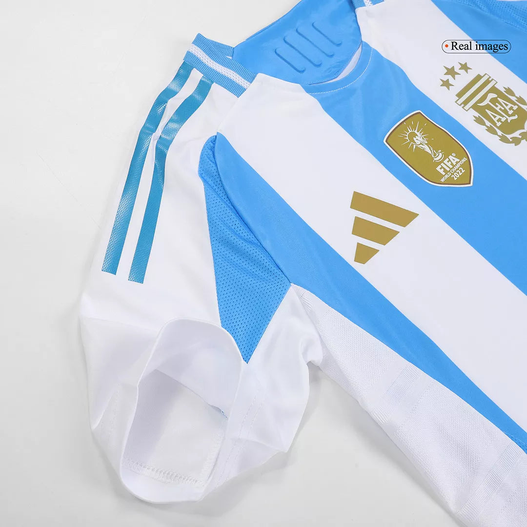 Argentina Copa America 2024 Soccer Home Jersey Player Version Fits Slim