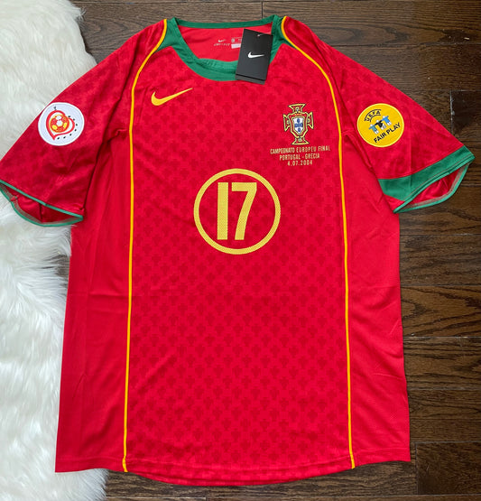 Cristiano Ronaldo Portugal Retro Home Soccer Jersey